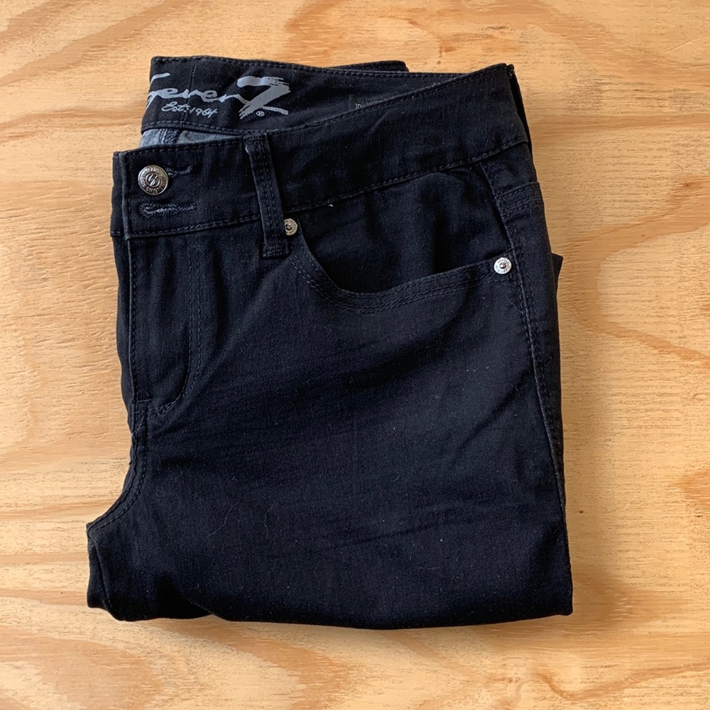 Seven7 Black Rocker Slim jeans Size 10